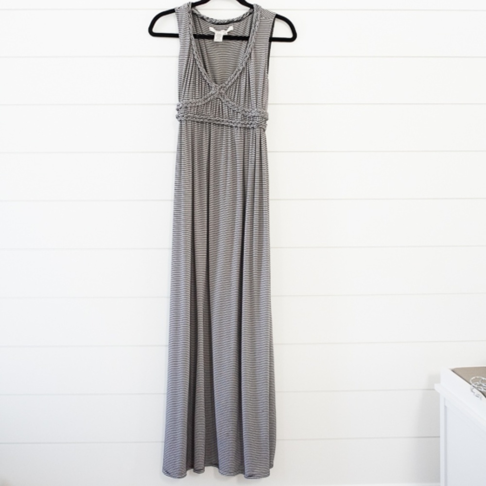 Max Studio Maxi Dress, Black and white striped M